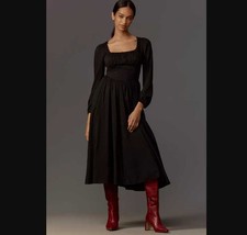New 0 Reformation (from Anthropologie) Oria Midi Dress in black *Runs small