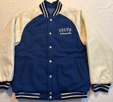 Youth Reebok NFL Reverseable Varsity Jacket Indianapolis Colts Size L 14-16Blue