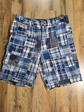 Polo Ralph Lauren Madras Plaid Patchork Chino Shorts Youth Boys 10 Preppy