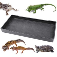 Reptile Food Water Bowl Plate Dish Tortoise Pet Drinking Eating Size 1S