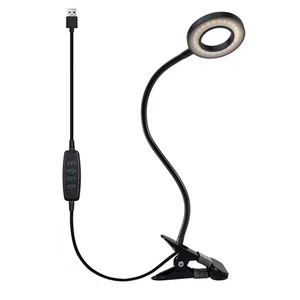 Clip lumières de lecture 48 LED Lampe de bureau à pince avec 3 Modes de couleur et 10...