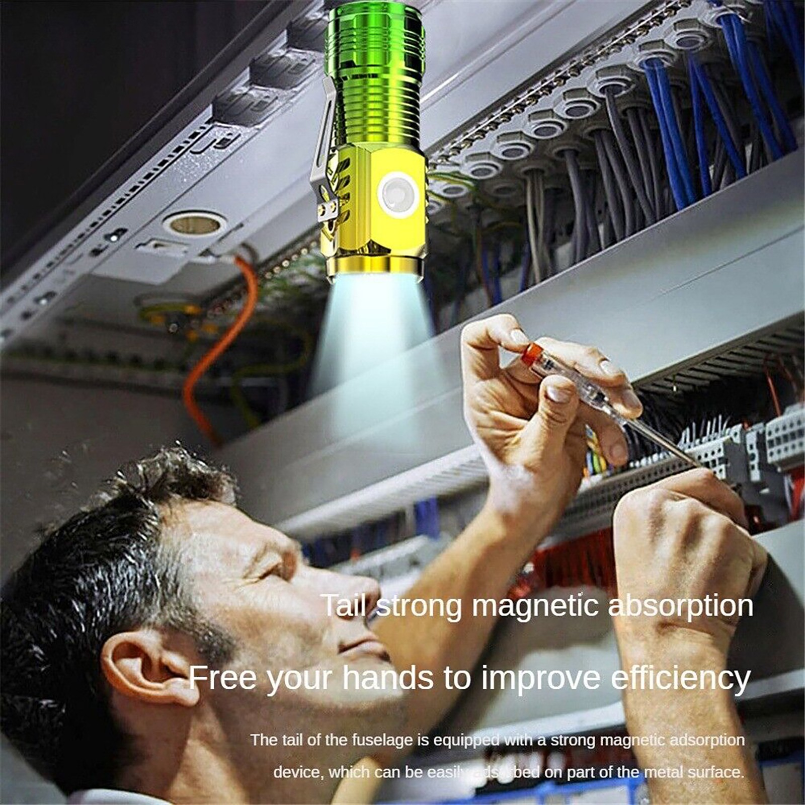 Mini Bright Flashlight 3* 3030LED Lamp Beads Super Bright Flashlight Home