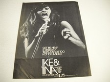 IKE and TINA TURNER ..Almost Too Hot To Handle original 1971 RW PROMO Display Ad