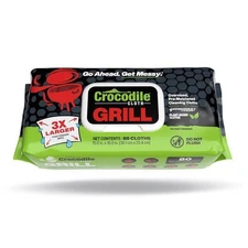 Crocodile Cloth Grill Wipes 80 wipes 3.5 in. H X 15 in. L X 10 in. W