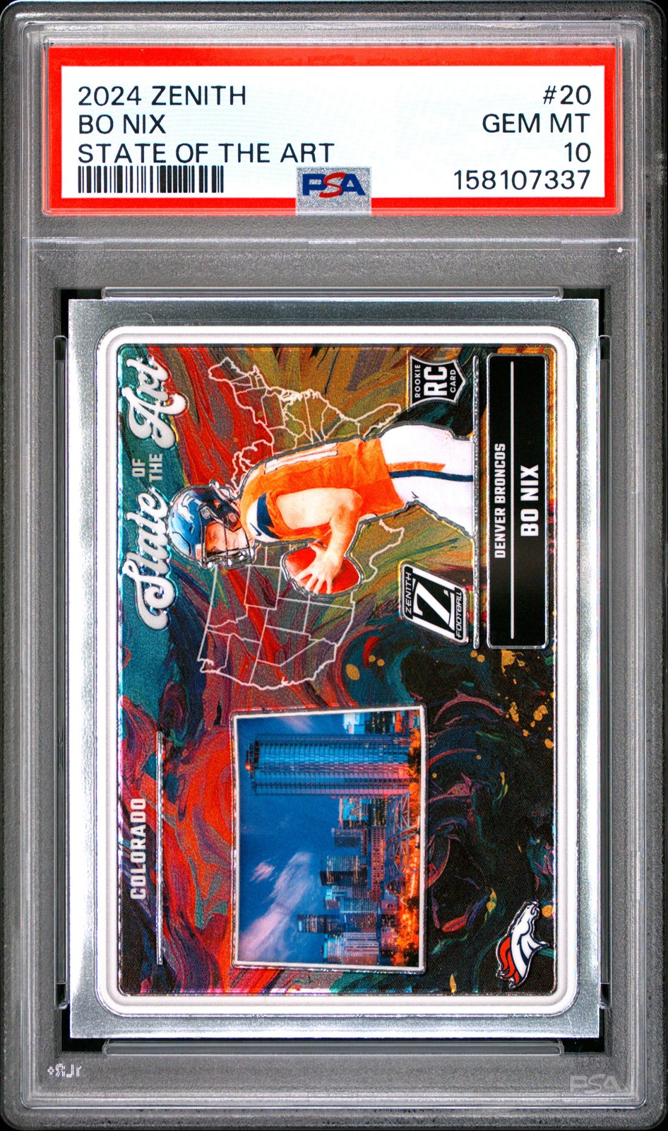 Bo Nix Panini Zenith State of the Art #20 Base