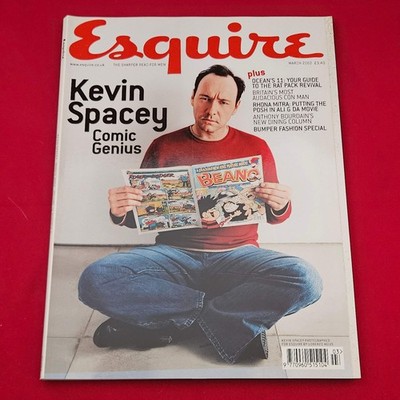 Esquire Magazine March 2002 (1224) Kevin Spacey Rhona Mitra Ocean's 11 Bourdain