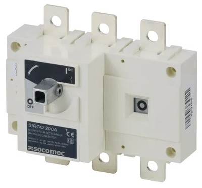 Socomec 26003026 SIRCO 3P 250A 415V Load Break Switch Front Operation