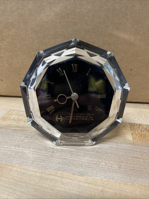 Header Products Inc Quartz Clock Diamond Shape Plastic Black Face Advertising 4''