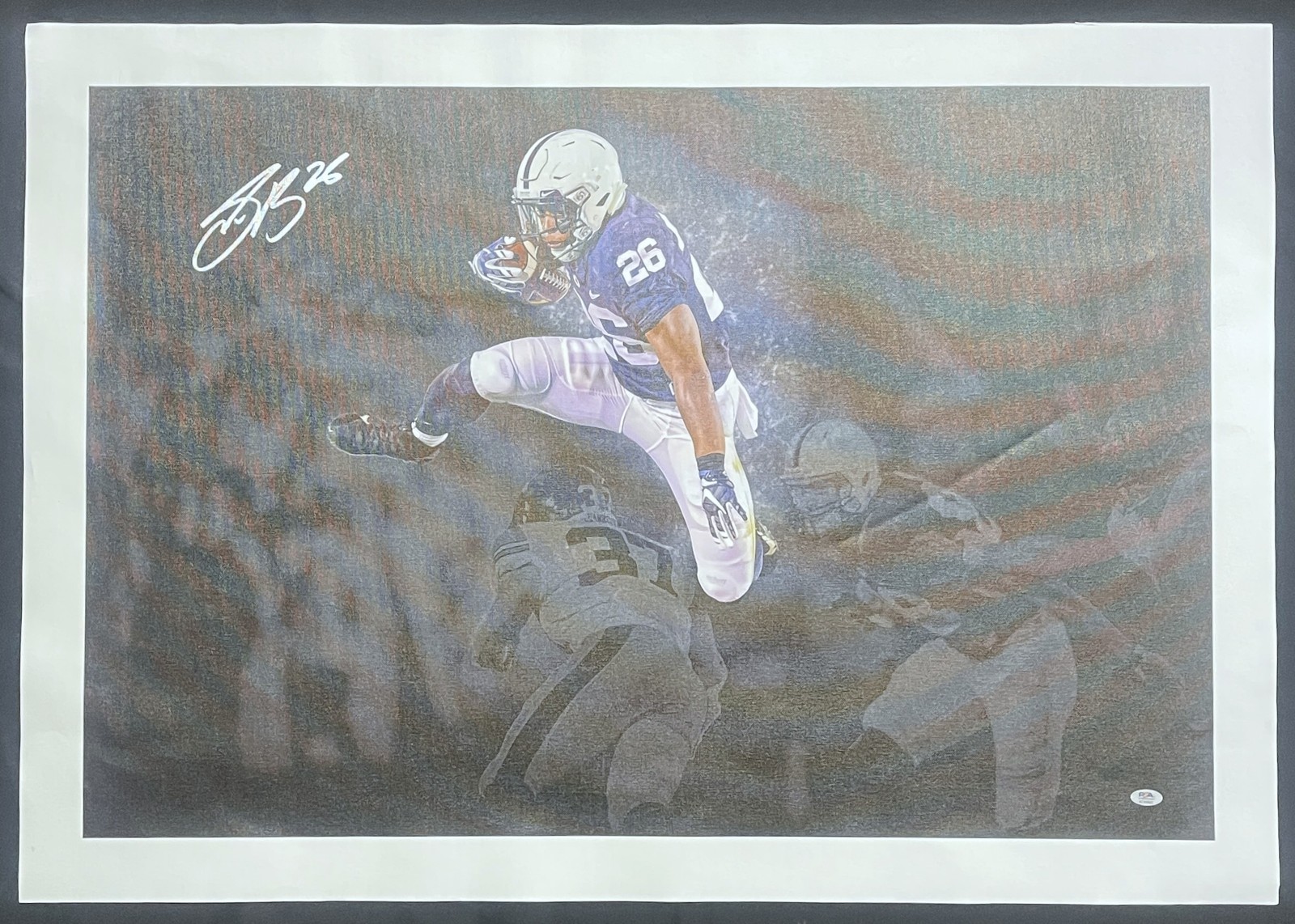 Saquon Barkley Autographed Signed 24x36 Canvas Photo Penn State PSA/DNA 203755 