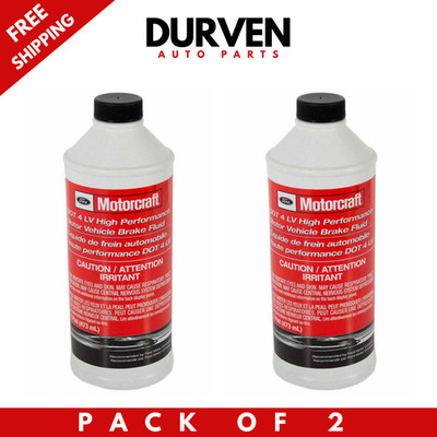 Motorcraft High Performance DOT 4LV Brake Fluid 1Pint PM20 For Ford (Pack of 2)