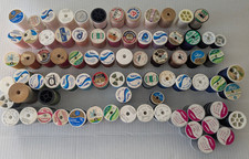 Large Lot of Sewing Thread 78 Spools New  Used Color Variety Some Vintage