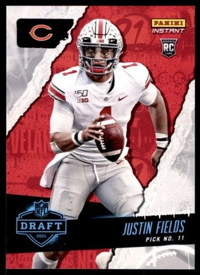 Justin Fields RC 2021 Panini Instant Draft Night #10 ROOKIE NFL Bears  ID:165854