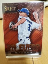 Max Scherzer 2022 Panini Select MLB Baseball In Fuego Insert Mets Blue Jays