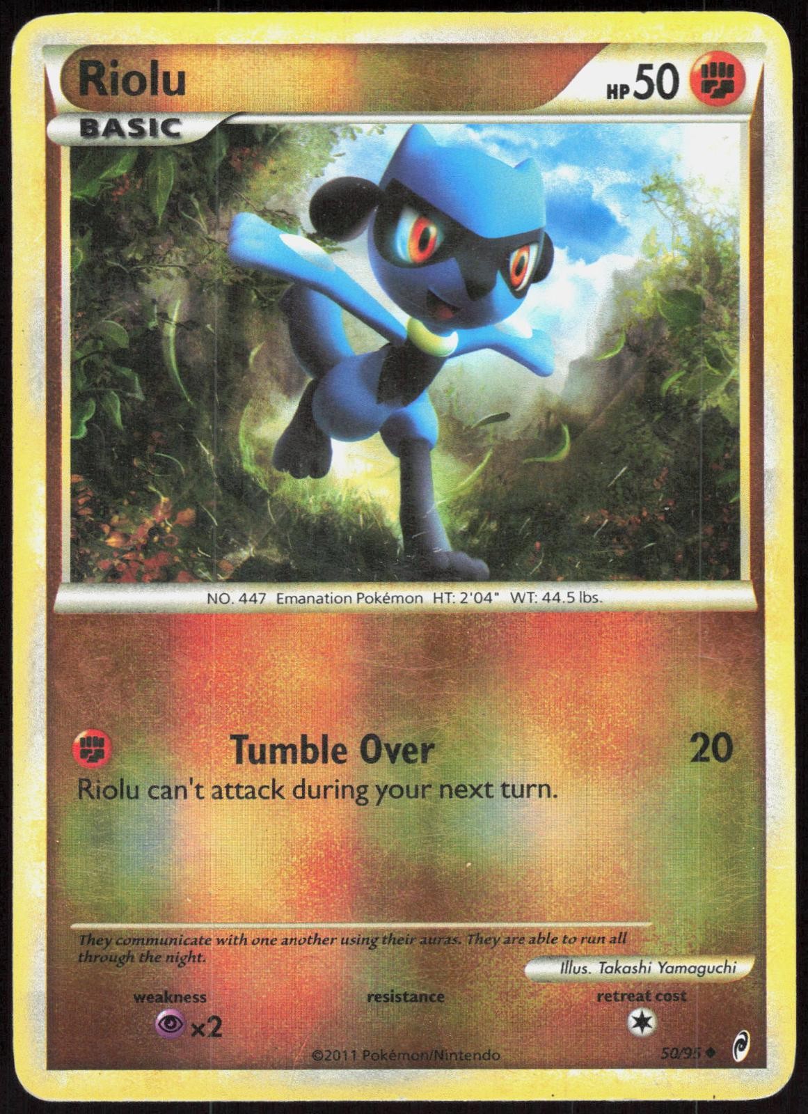 Call of Legends Riolu 50/95 Uncommon Pokemon Reverse Holo DMG