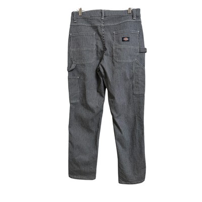 Dickies women's relaxed fit hickory stripe carpenter pants size