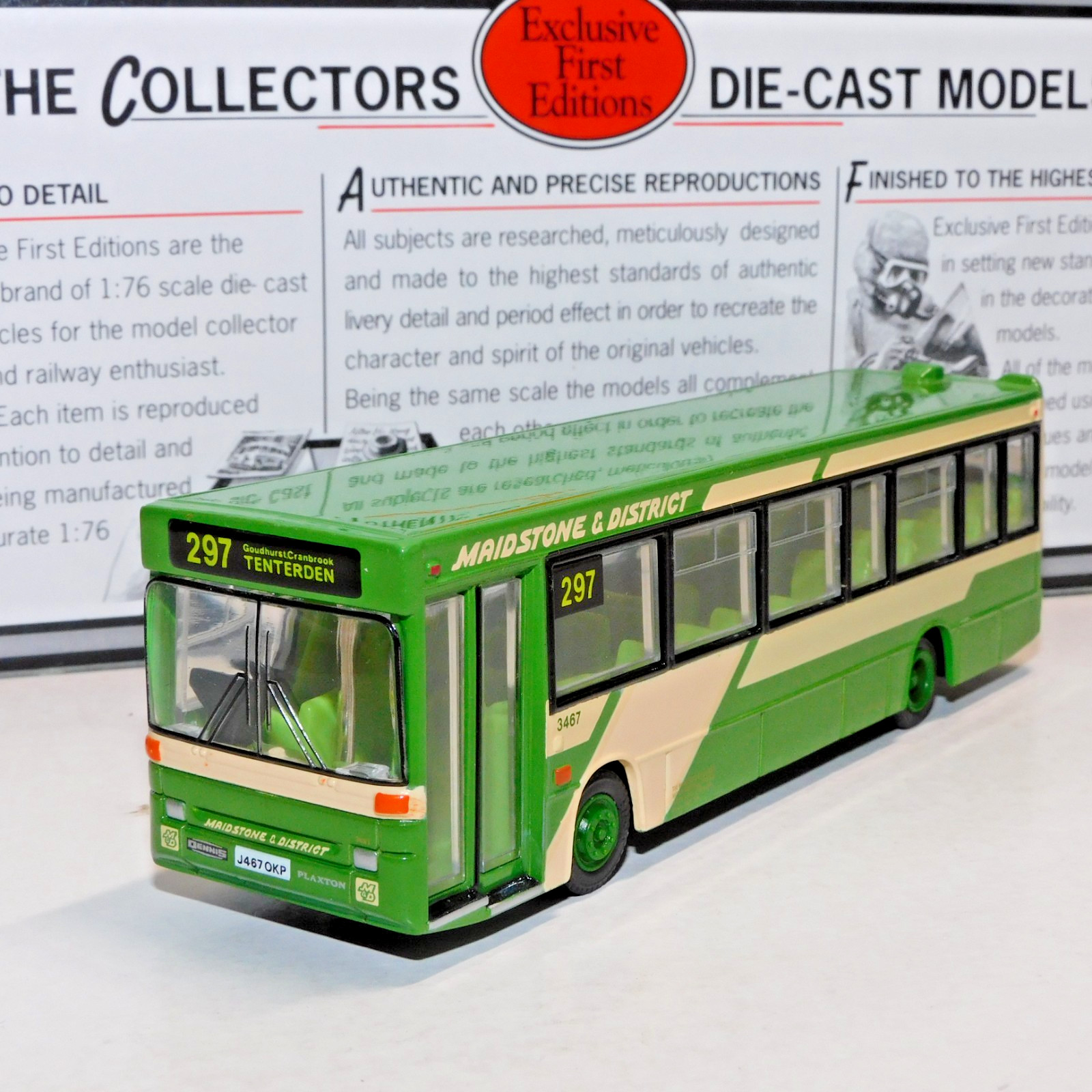 EFE PLAXTON POINTER DART BUS MAIDSTONE & DISTRICT ROUTE 207 TENTERDEN 1/76 20620