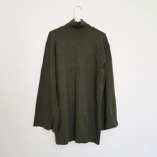 Steve Madden Gretta Turtleneck Long Sleeve Sweater Minidress In Dark Olive Small