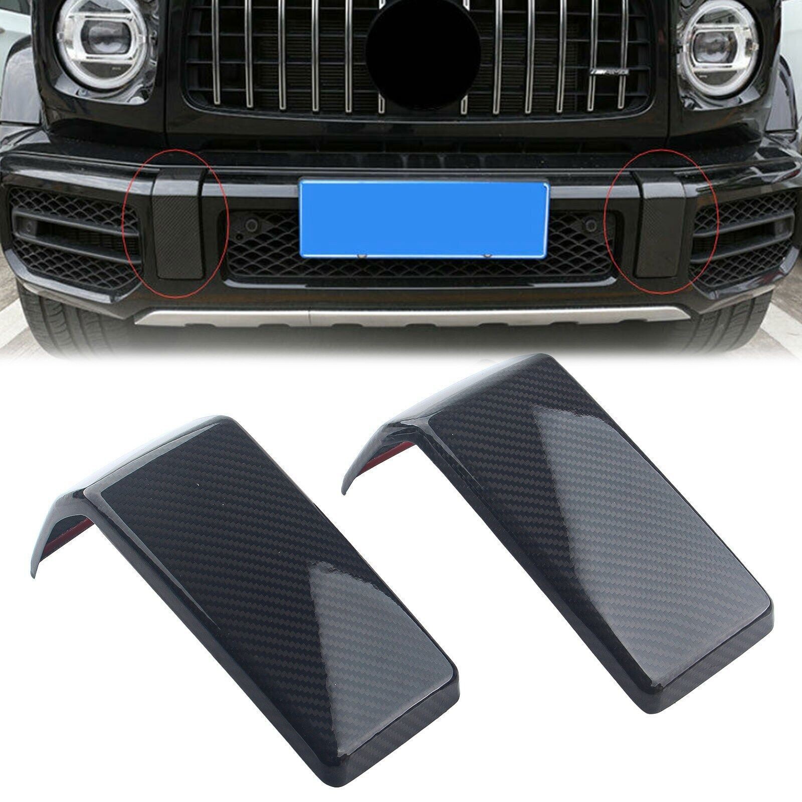 Real Carbon Fiber Front Bumper Cover Trim For Benz G Class W463 G63 Amg 2019-20
