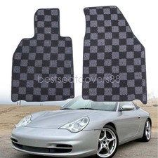 For 2002 2003 2004 2005 2006 Porsche 911 996 Checkered Flag Carpet Floor Mats For 2002 2003 2004 2005 2006 Porsche 911 996 Checkered Flag Carpet Floor Mats