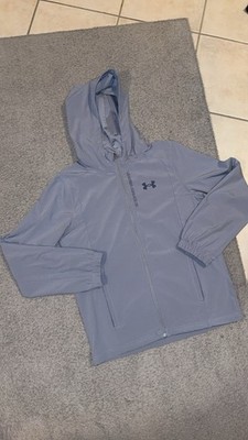 Under Armour Herren Windbreaker Jacke Storm grau Kapuze RV Größe YXL (YG)