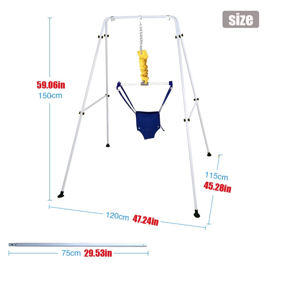 Baby Door Jumper Bouncer Stand Baby Jump Toddler Infant Exercise Activity Swing - Image 3 of 4