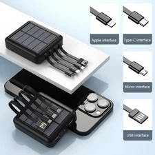 2025 Super 90000000mAh 4-USB Portable Charger Solar Power Bank for Cell Phone US