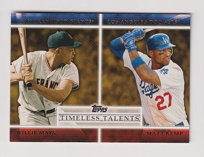 2012 Topps Timeless Talents #TT4 Willie Mays - Matt Kemp - 967   