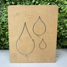 Raindrops AccuCut Ellison Die cut stencil Wood Die cutter 6"x5"