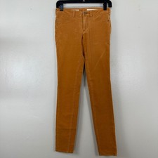 Pilcro and the Letterpress Women's 25 Serif Skinny Corduroy Pants Mustard Orange