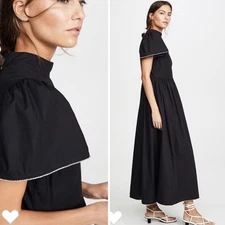 RHODE Heidi Black Embellished Dress Size 2