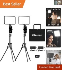 Adjustable 13" LED Studio Lights with 65" Tripod  Bluetooth - Ideal for TikTok