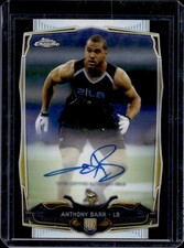 2014 Topps Chrome Anthony Barr Rookie Auto RC Black Refractor #/25 Vikings
