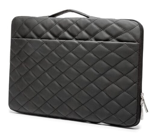 Kinmac 360° Protective Laptop Sleeve with 12 inch-13.3 inch Black Embroidery