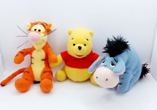 Vintage Disney Winnie the Pooh Plush Lot   Pooh, Tigger  Eeyore Beanbag...