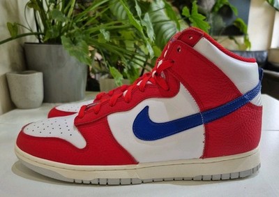 NIKE DUNK HIGH RETRO ''4TH JULY'' SNEAKER. HERREN GRÖSSE 10,5 UK. WEISS/RD *2022*