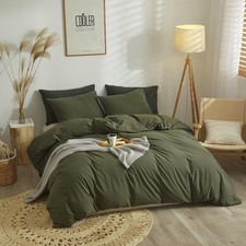 Washed Cotton Duvet Cover Twin XL 3 Pieces 1 Duvet Cover with 2 Pillowcases ,No