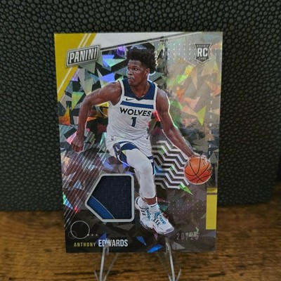 Panini National RC2 Anthony Edwards Rookie PATCH CRACKED ICE 20/25 Jersey RC NM+