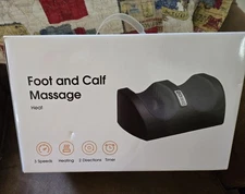 Foot/Calf Massager Heat NIB CHRONIC PAIN BLOOD CIRCULATION DIABETES MUSCLE TENSE