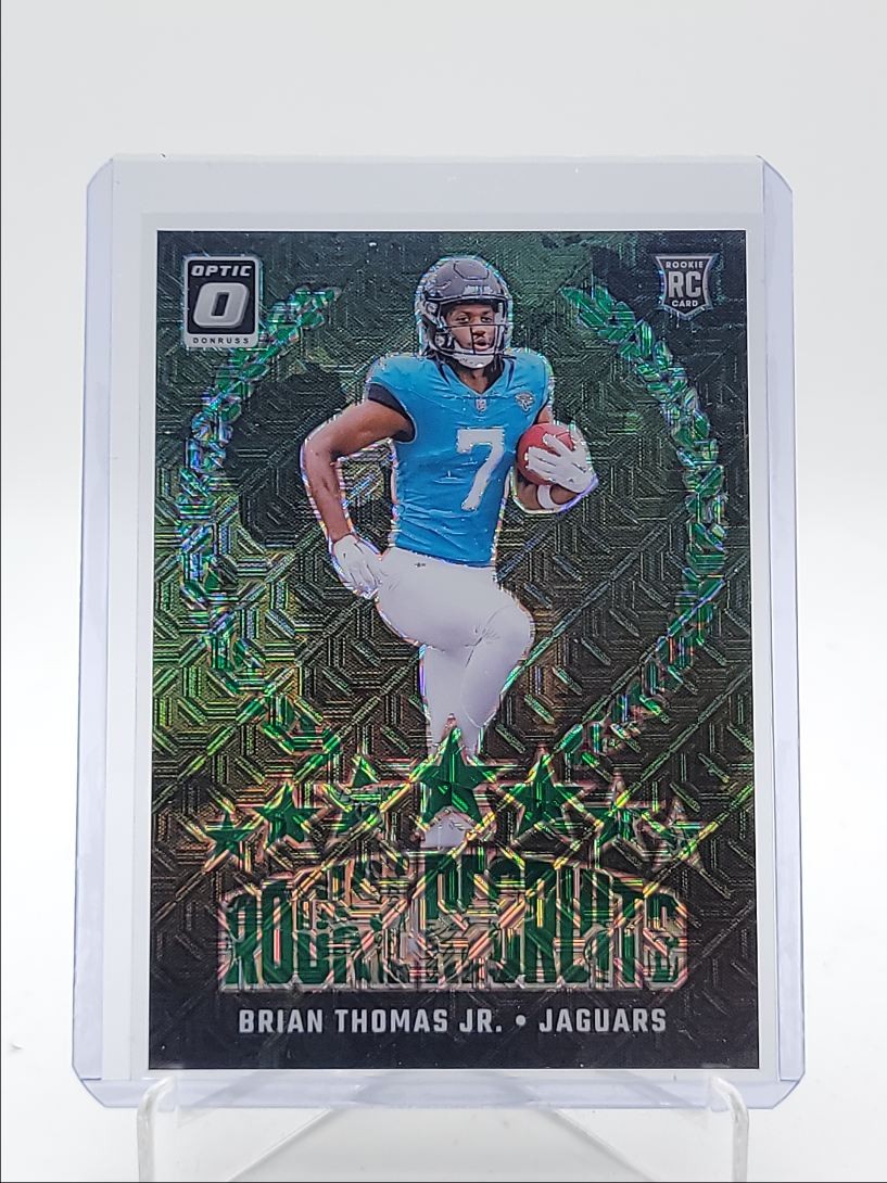 BRIAN THOMAS JR 2024 DONRUSS OPTIC ROOKIE RECRUITS CHOICE DRAGON RC /24 Q6198