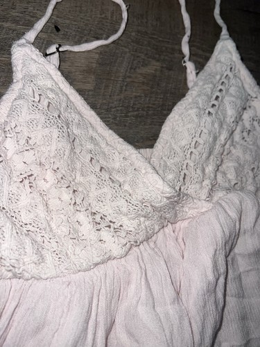 Hollister Pink Lace Peplum Tank Top Women’s Size XS - Picture 3 of 3
