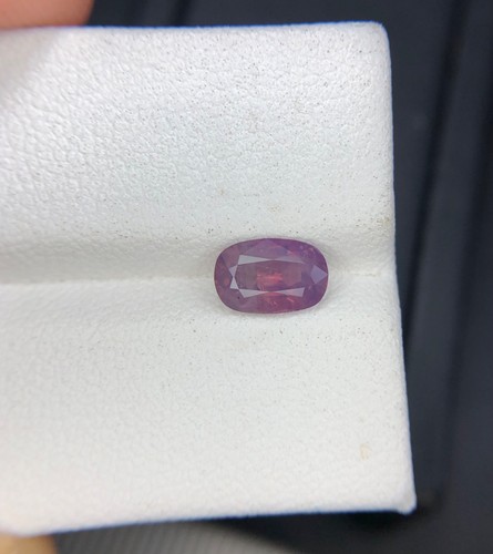 1.35 Cts Natural Kashmir Sapphire Purplish Color Oval Shape loose gemstone - Picture 6 of 16