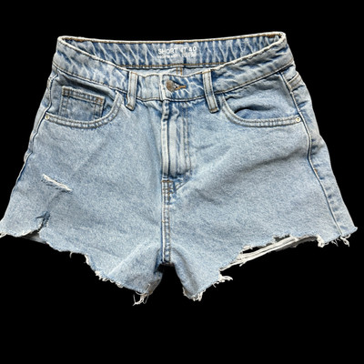 Denim High Waist Short Jeans Womens 4 Republic of Denim OVS Raw Hem Distressed
