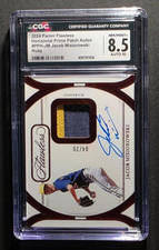2024 PANINI FLAWLESS RUBY JACOB MISIOROWSKI RC AUTO DUAL RELIC PATCH 04/20