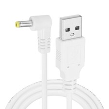 2Pcs 3.3ft USB A Type 4 x 1.7mm L-Shaped Head Power Connector, White