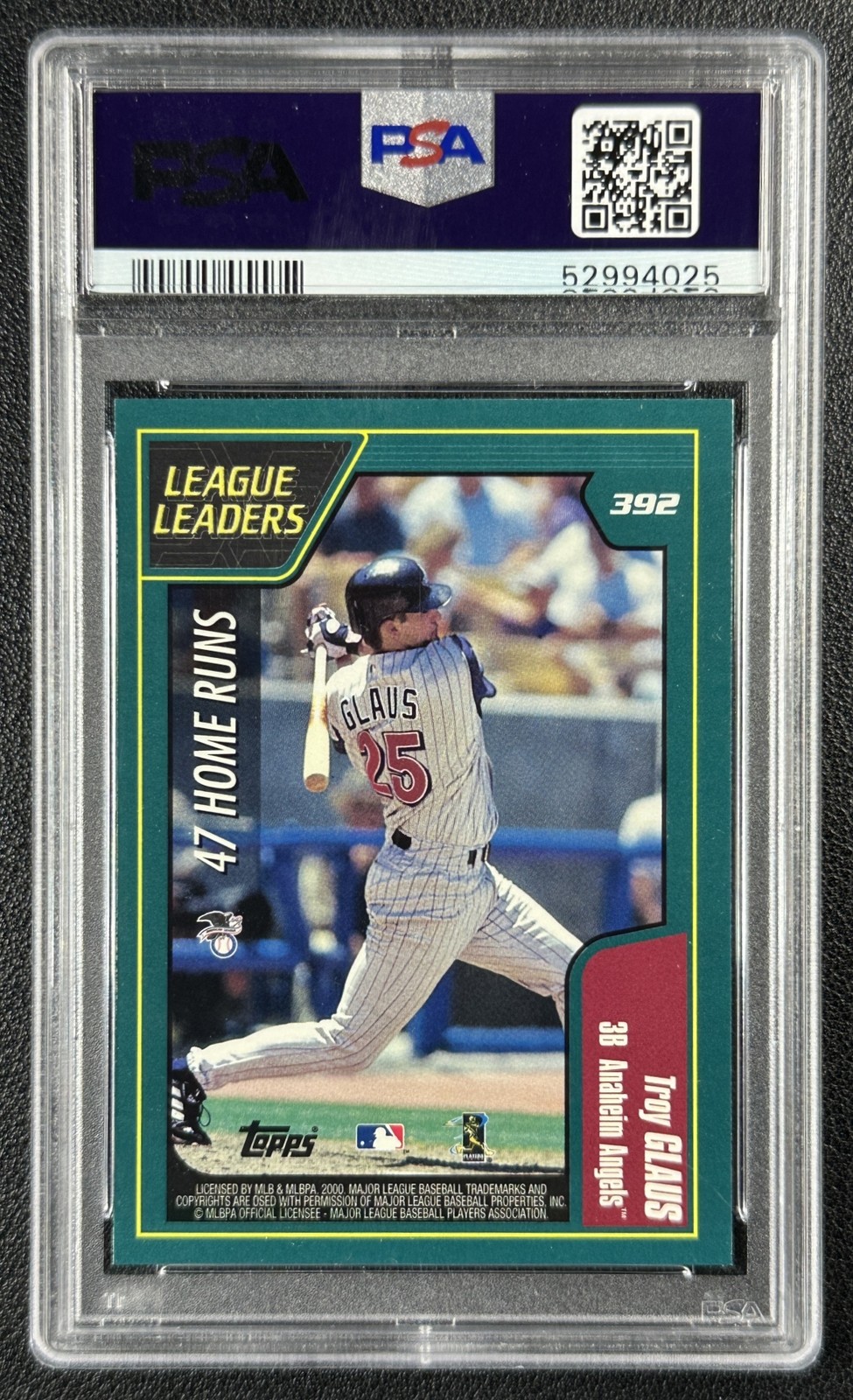POP 1! SAMMY SOSA TROY GLAUS PSA 10 2001 TOPPS #392 LEAGUE LEADERS 4025 view 2