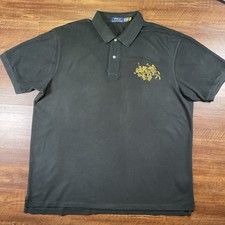 Polo Ralph Lauren Lunar New Year Triple Pony Polo Shirt Mens 2XB Black Cotton
