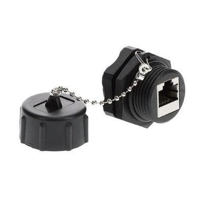 InstallerParts Cat6 RJ45 Shielded Industrial Panel Mount Bulkhead Female/Fema...