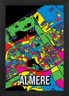 Almere Pop Art Abstrakt Niederlande Gerahmtes Wandbild Poster Leinwanddruck Bild