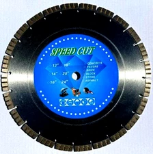 14" TURBO Concrete Paver Block Slate Precast Stone Diamond Blade**SPEED CUT