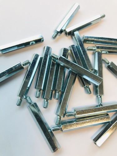 (PKG von 20) Abstandshalter, 3/16” Sechskant, M-F, 4-40, 1-1/16” Länge, Stahl-Zink Oberfläche - Bild 3 von 3